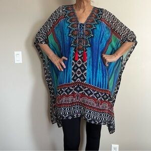 Elegant Multicolor Patterned Tunic Top